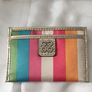 New Coach Legacy Multicolor Stripe Card Case
